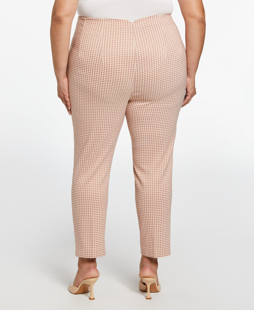 Ella by Rafaella Women's Plus Size Supreme Stretch Slim Leg Ankle Pants in Desert Flower/Pink, Size 18W, Patterned, Viscose/Polyester/Nylon Ella by Rafaella Women's Plus Size Supreme Stretch Slim Leg Ankle Pants in Desert Flower/Pink, Size 18W, Patterned, Viscose/Polyester/Nylon