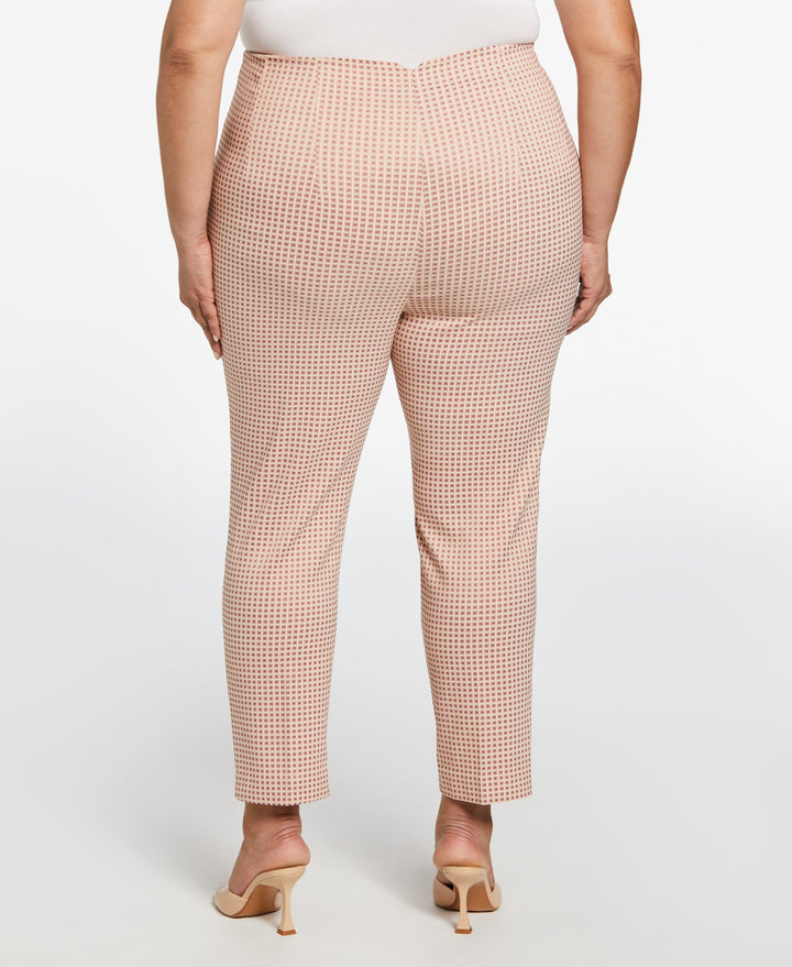 Plus Size Supreme Stretch Straight Leg Ankle Pant (Desert Flower) 