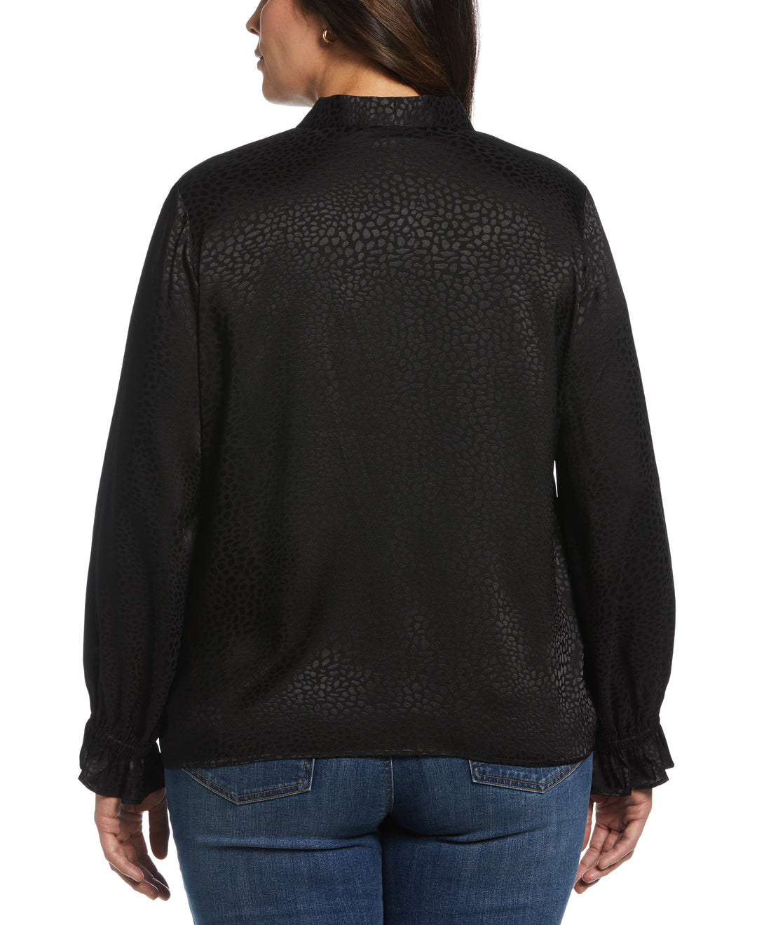 Tie Front Blouse (Black) 