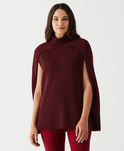 Poncho Sweater (Windsor Wine) 