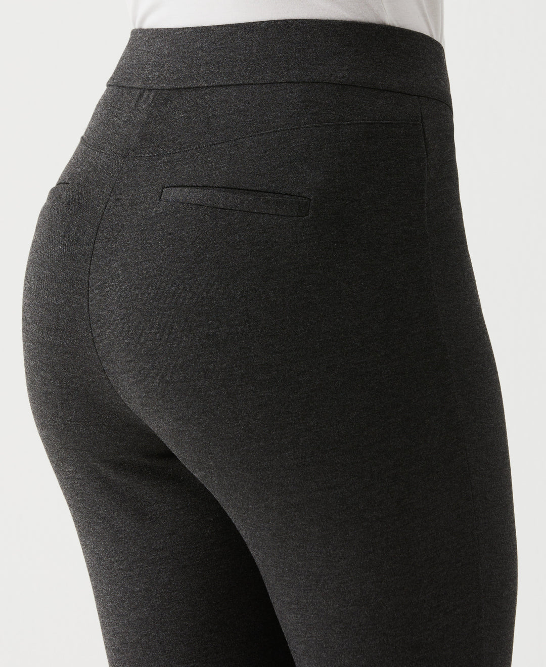 Short Length Boot Cut Pull-On Pant (Charcoal Tweed Heather) 