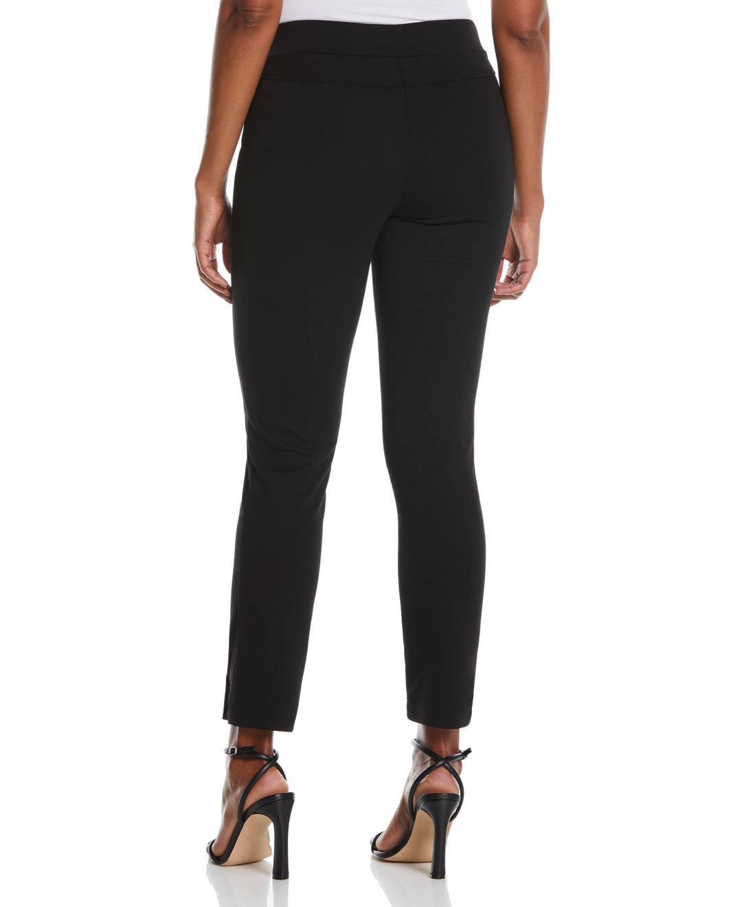 PONTE KNIT SLIM LEG PANT - COMFORT FIT (Black) 