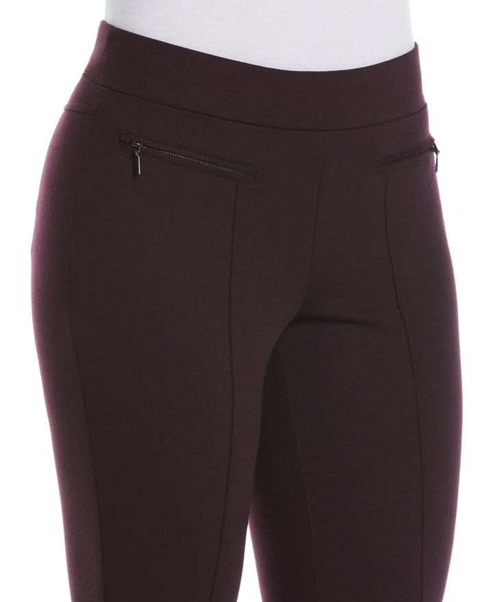 PONTE KNIT SLIM LEG PANT - COMFORT FIT (Vintage Wine) 