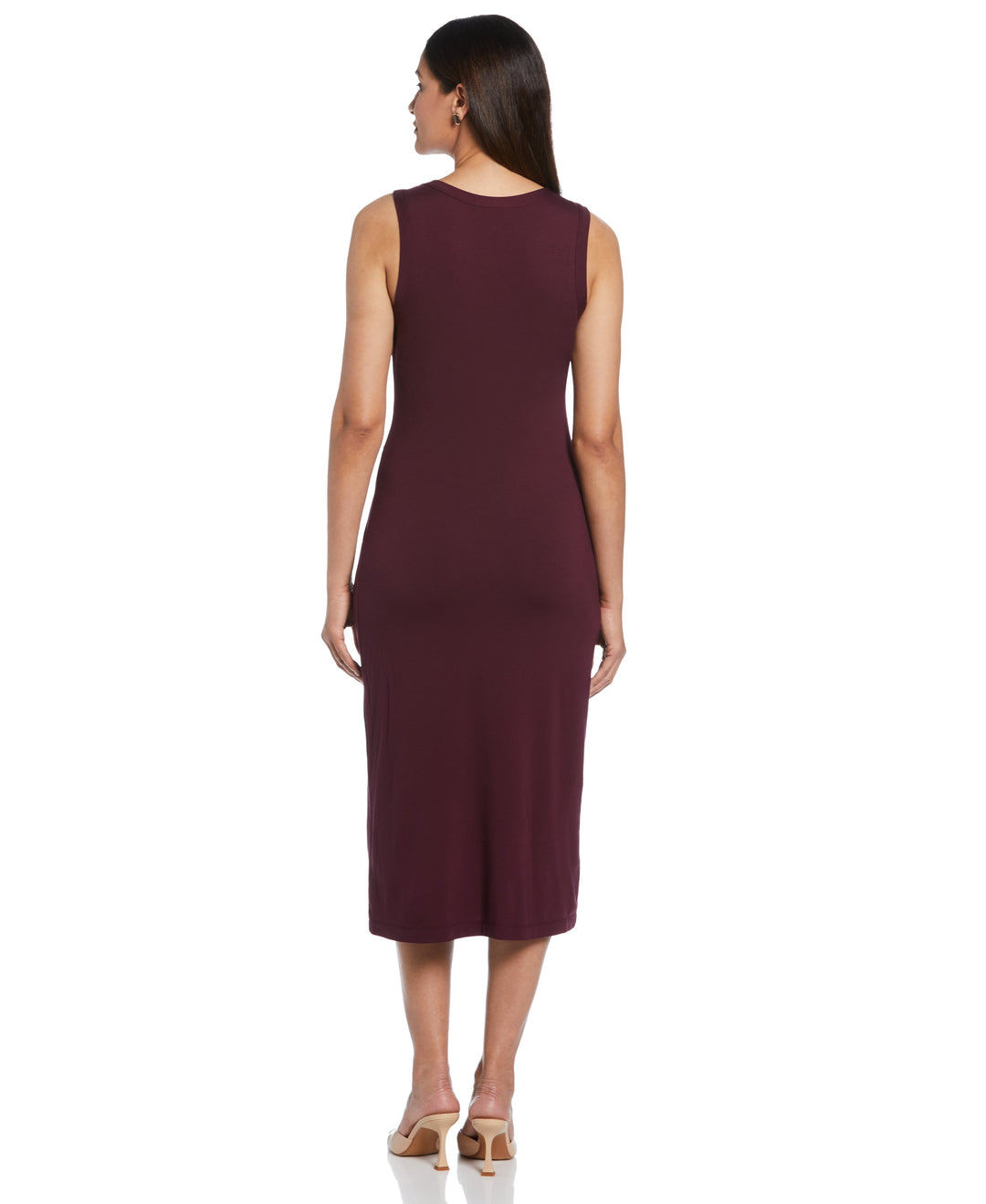 Ella by Rafaella Women's Ponte Knit Twist Front Midi Dress in Ruby/Red, Solid, Viscose/Nylon/Elastane Ella by Rafaella Women's Ponte Knit Twist Front Midi Dress in Ruby/Red, Solid, Viscose/Nylon/Elastane