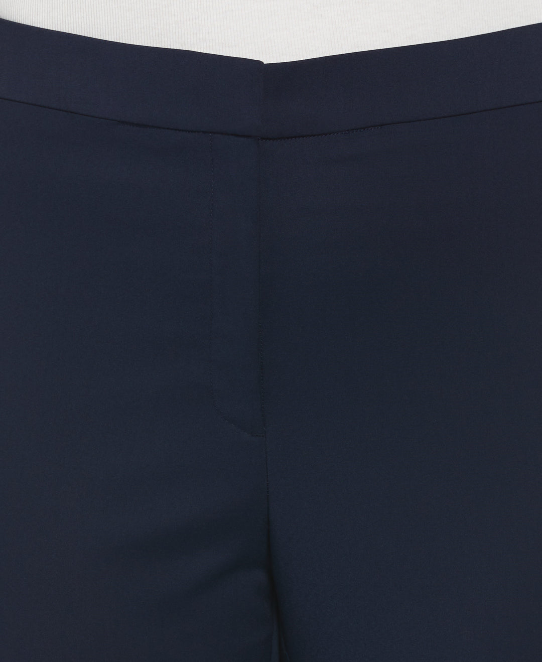 Satin Twill Capri With Grommets (Navy) 