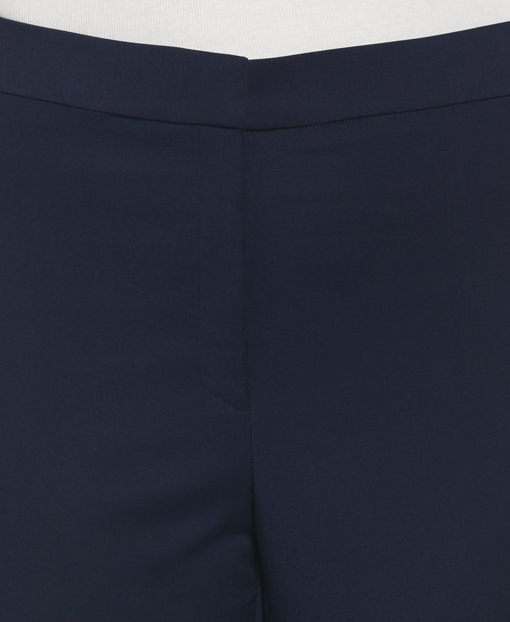 Satin Twill Capri With Grommets (Navy) 