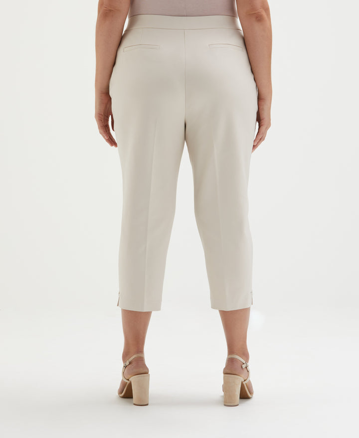 Satin Twill Capri With Grommets (Moonbeam) 