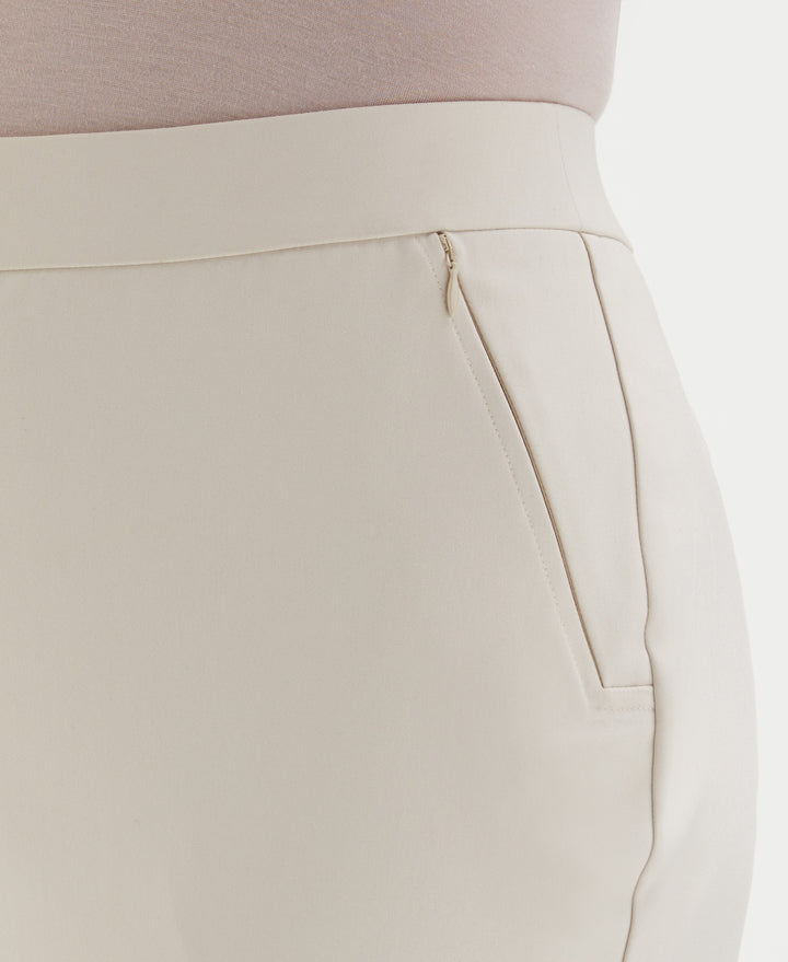 Satin Twill Capri With Grommets (Moonbeam) 