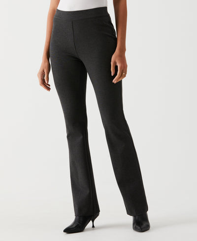 Short Length Boot Cut Pull-On Pant (Charcoal Tweed Heather) 