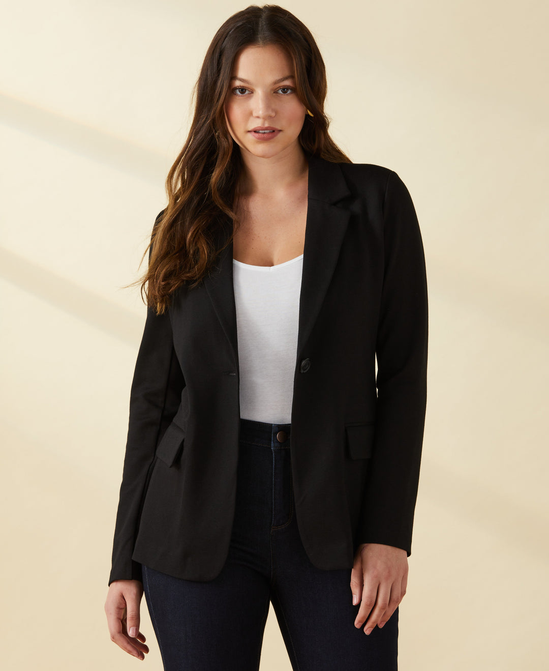 Single Breasted Blazer (Black) 