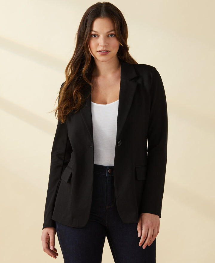 Single Breasted Blazer (Black) 