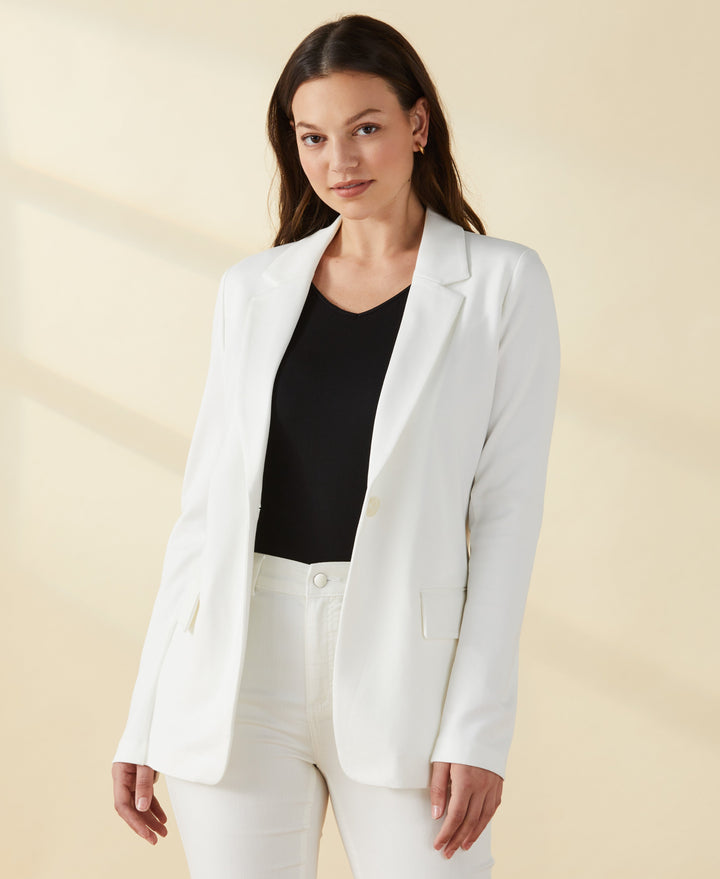 Women's Modern Fit Single Breasted Blazer | Rafaella Women's Modern Fit Single Breasted Blazer | Rafaella