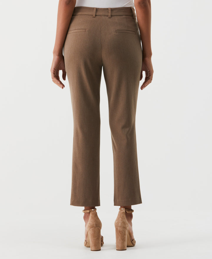 Straight Leg Ankle Pant (Coffee Melange) 