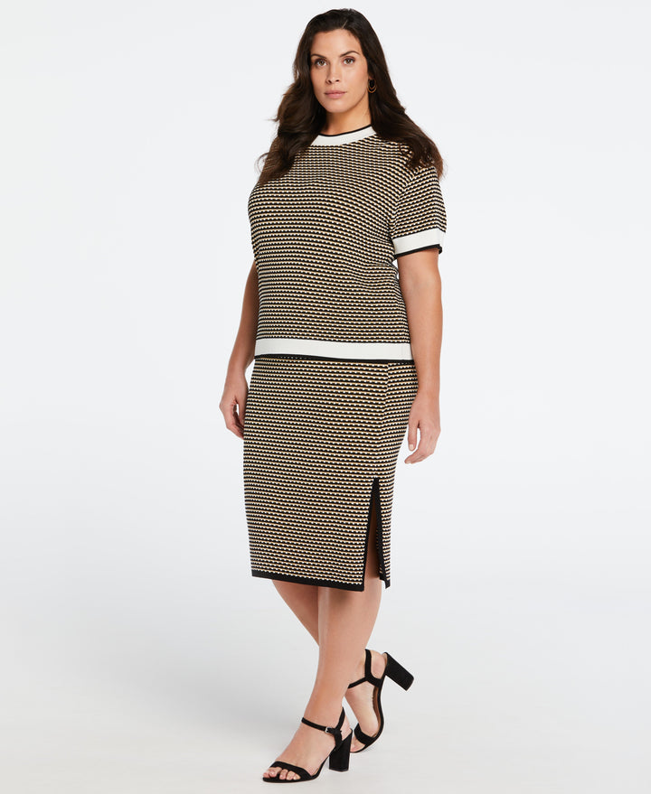 Sweater Knit Skirt (Black) 