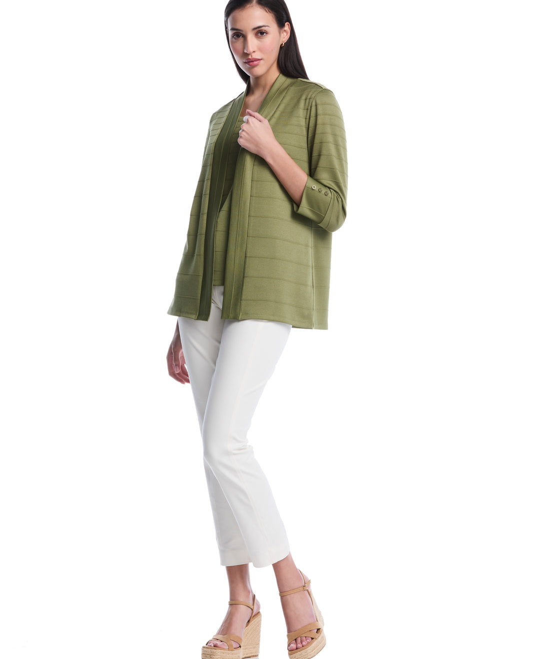 Ottoman Knit Cardigan (Loden Green) 
