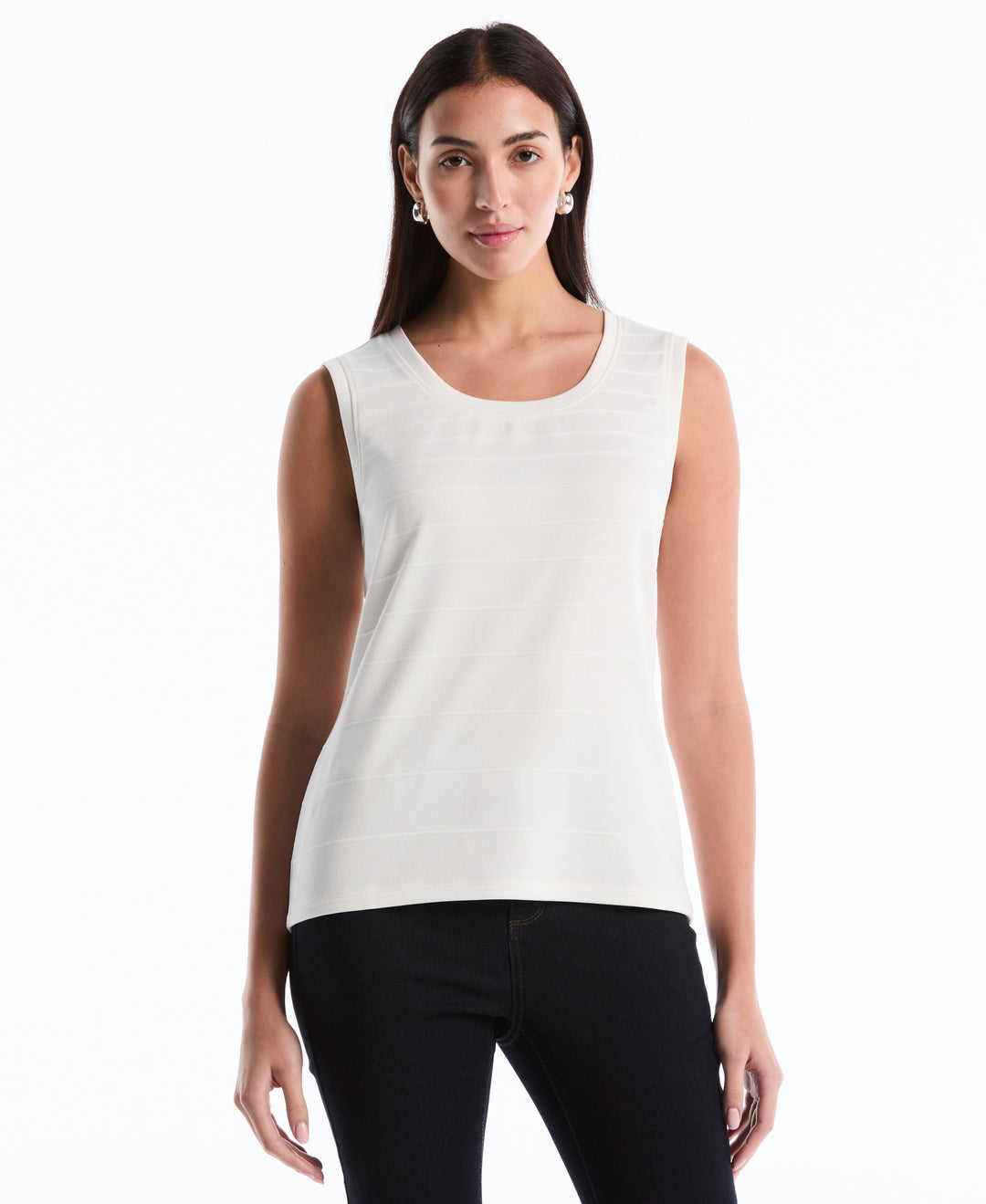 Petite Ottoman Knit Top (Star White) 
