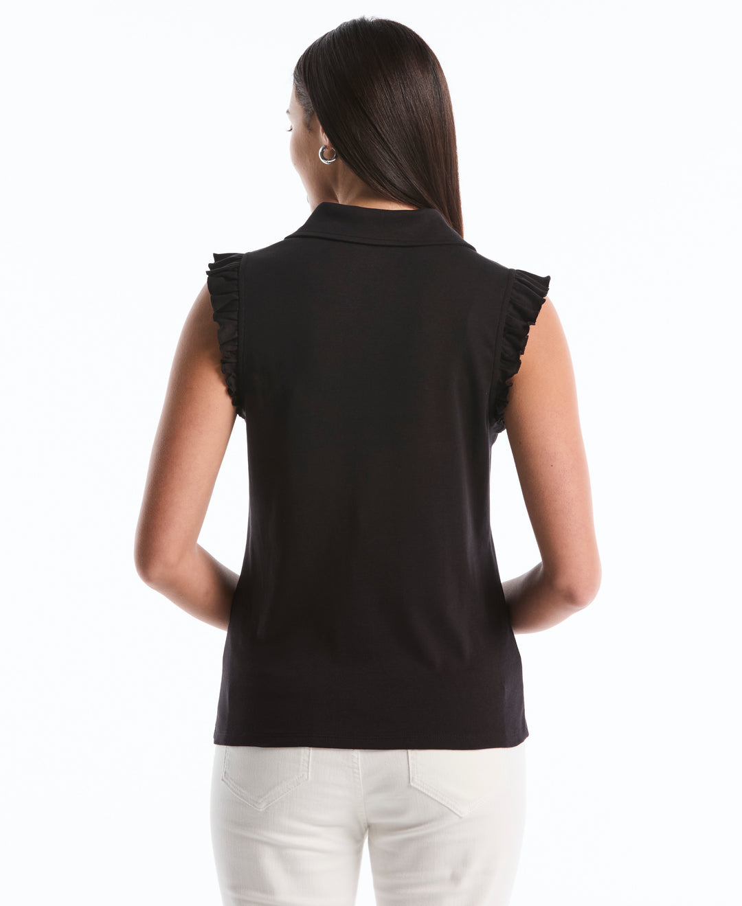 Ruffle Polo (Black) 