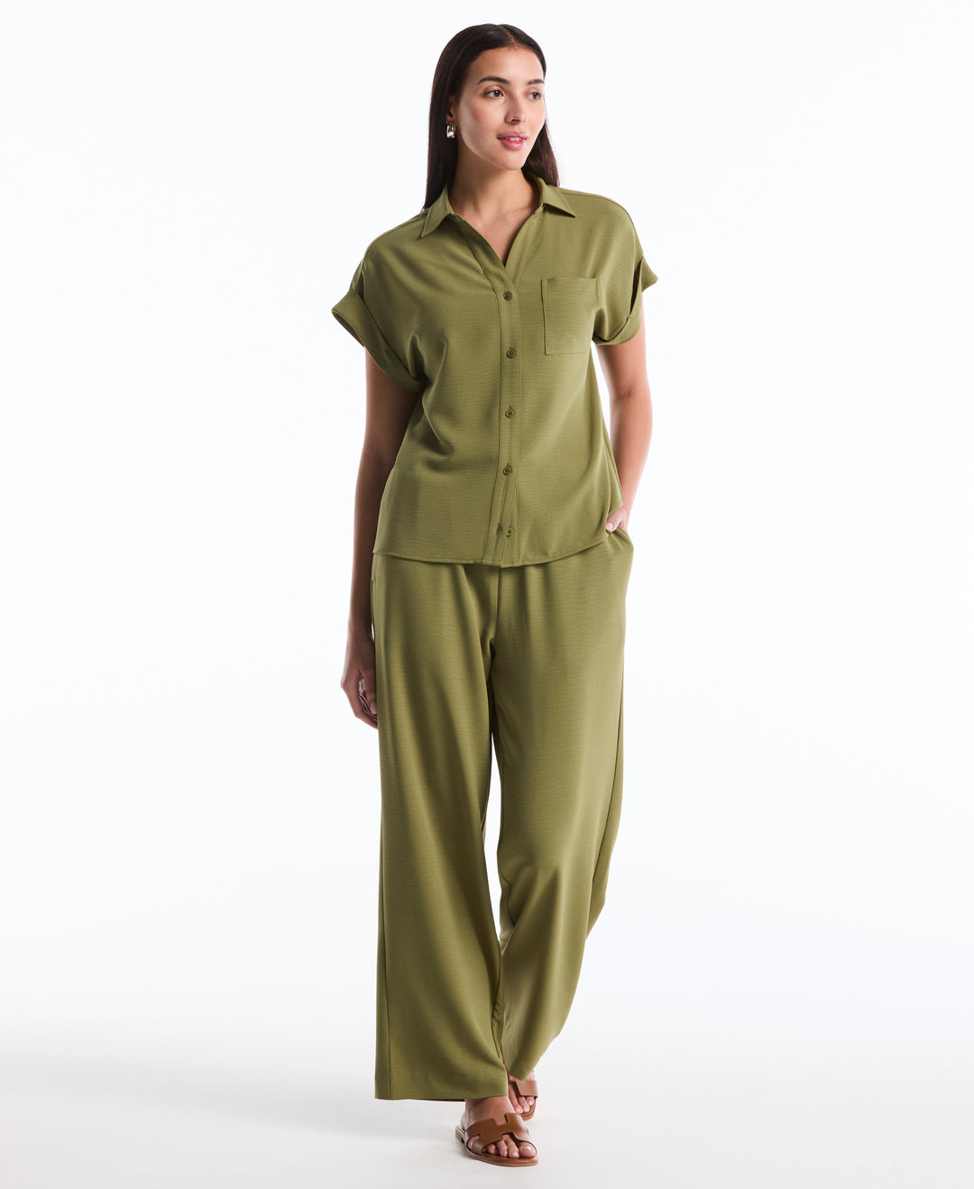 Roll Sleeve Shirt (Loden Green) 