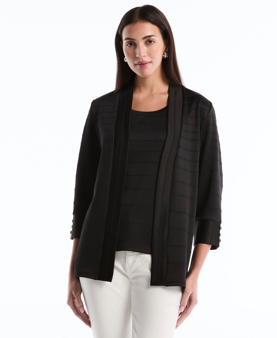Ottoman Knit Cardigan (Black) 
