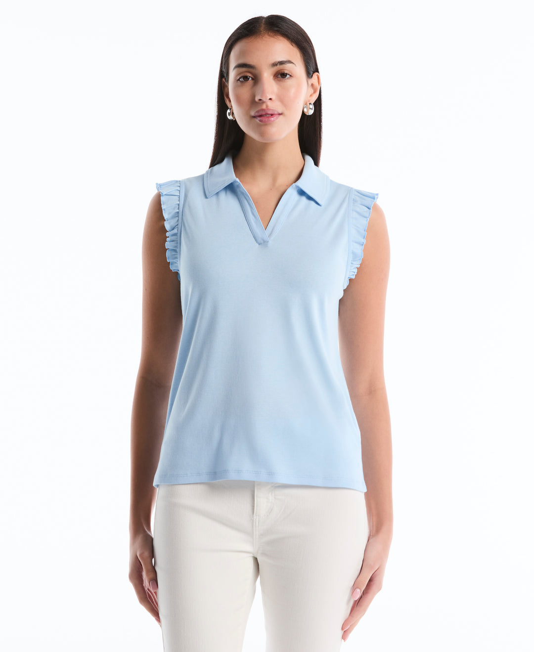 Ruffle Polo (Cerulean) 