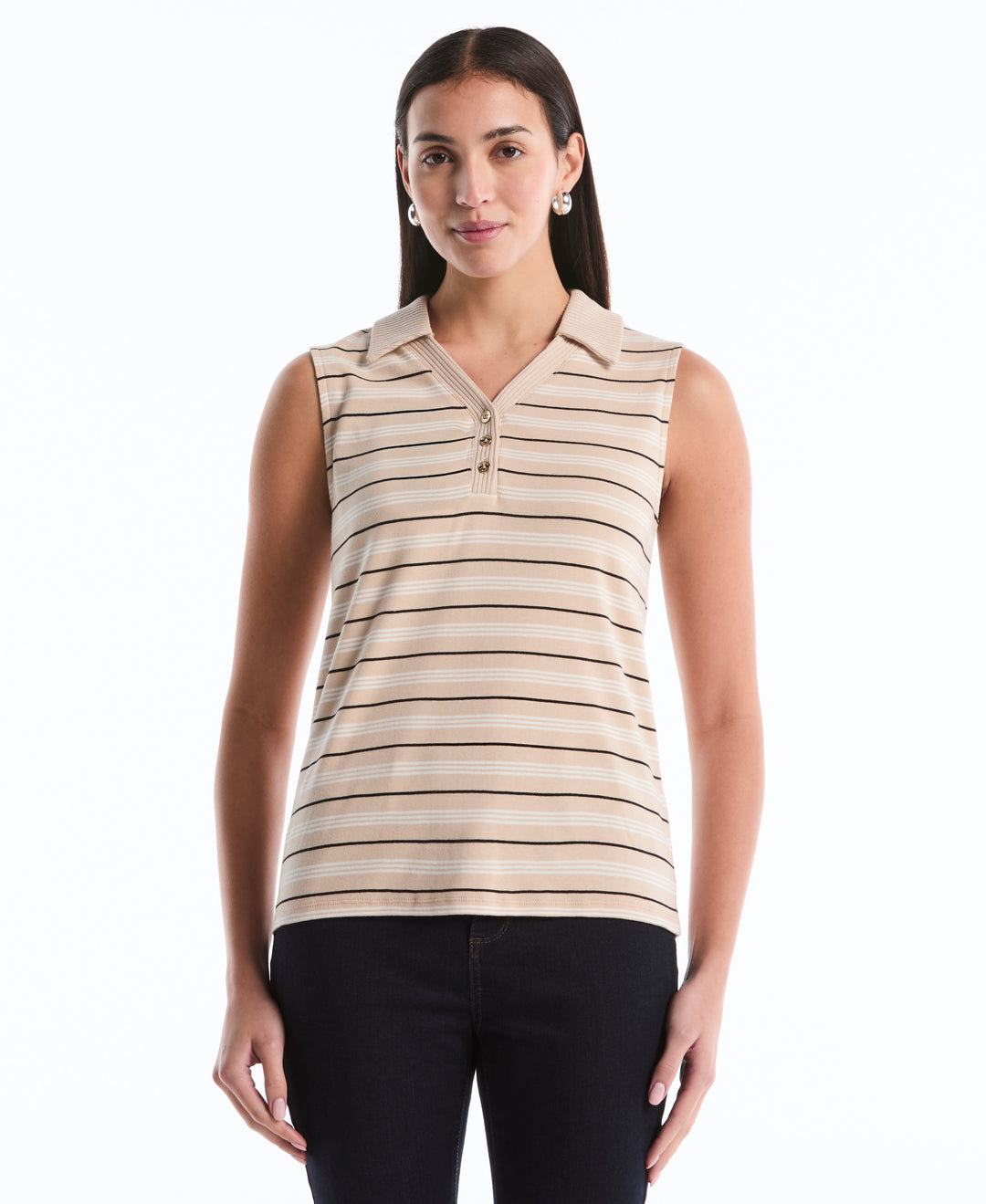 Stripe Polo Top (Moonlight) 