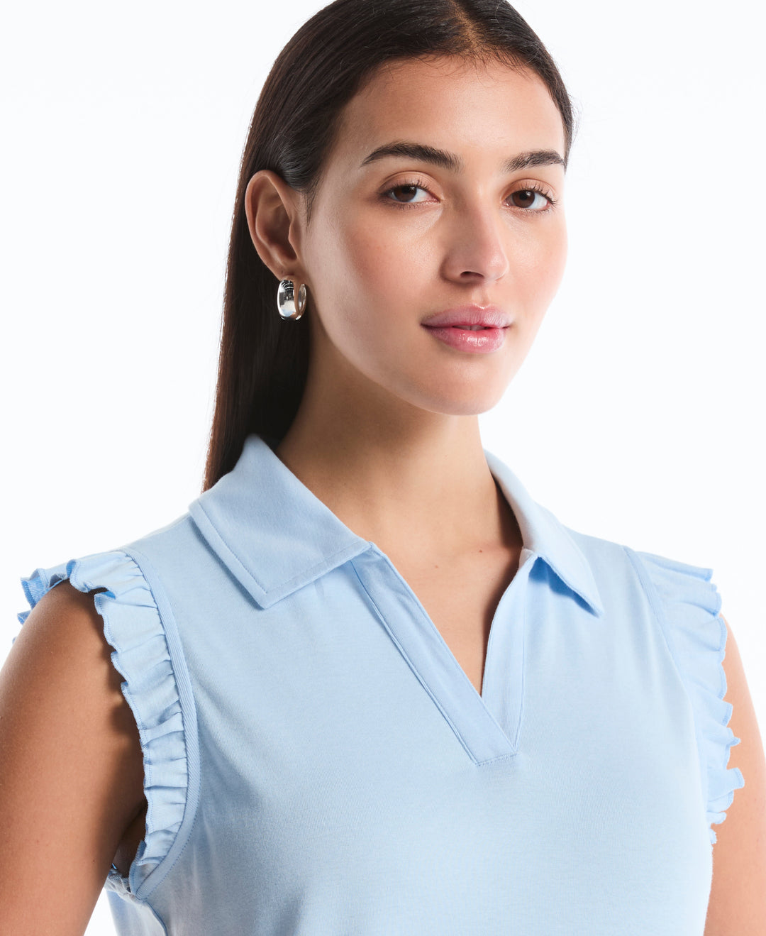 Ruffle Polo (Cerulean) 