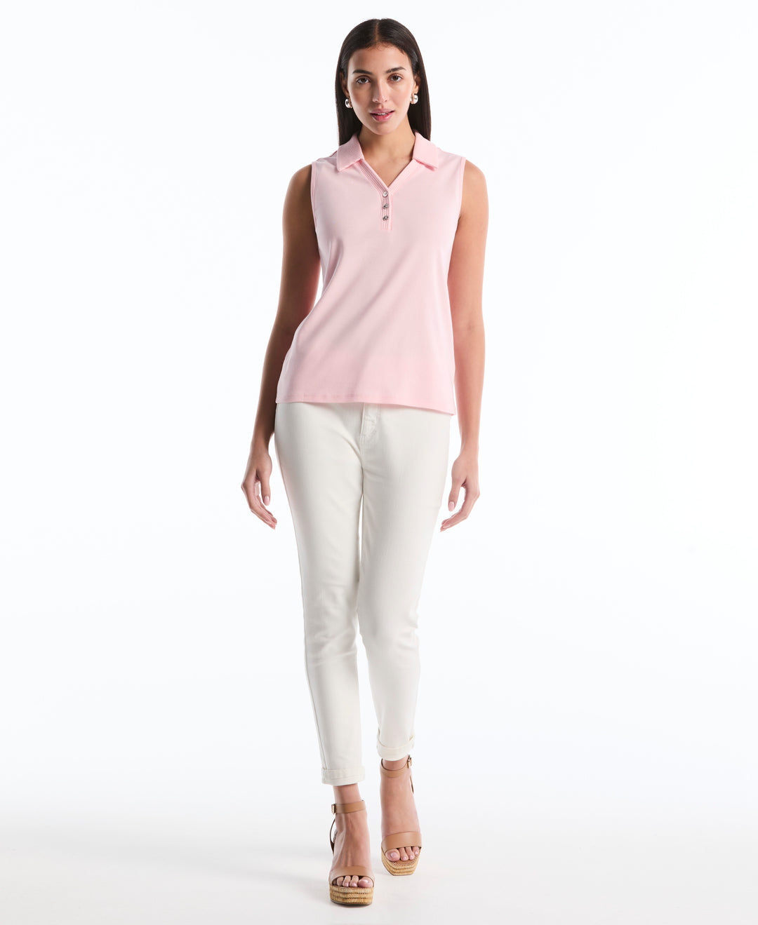 Petite Polo Top (Almond Blossom) 