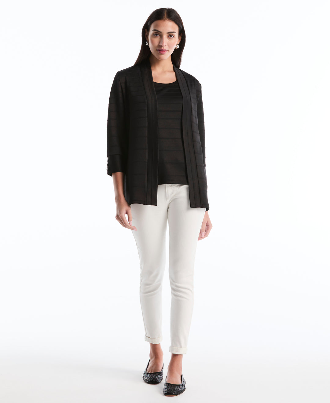 Ottoman Knit Cardigan (Black) 