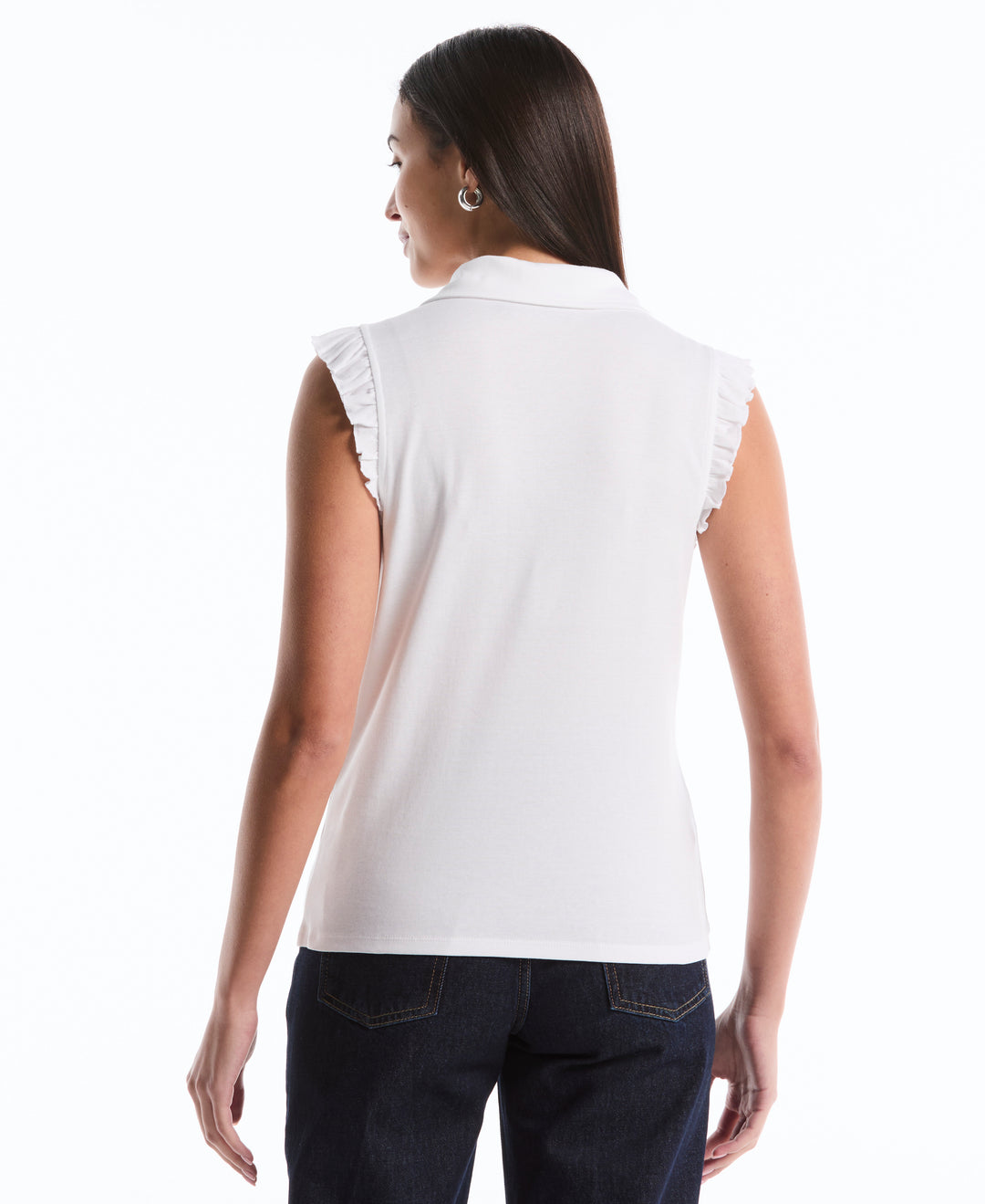 Ruffle Polo (White) 