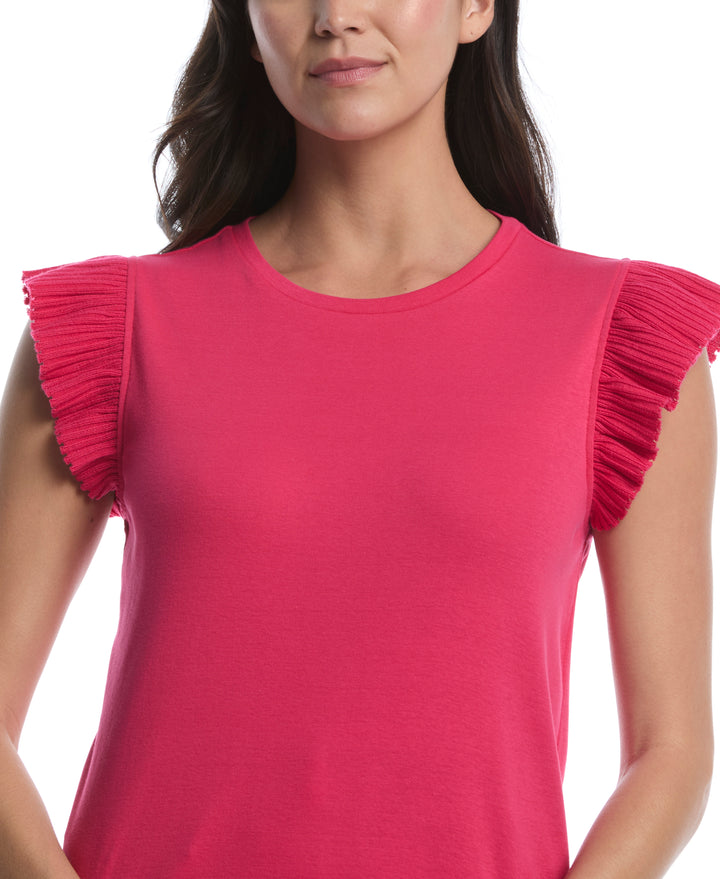 Petite Ruffle Top (Raspberry) 
