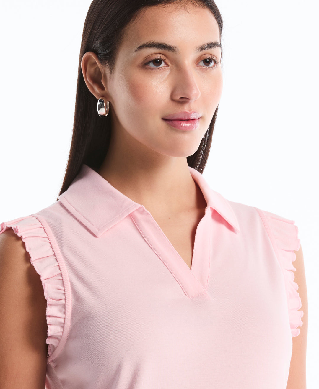 Petite Ruffle Polo (Almond Blossom) 