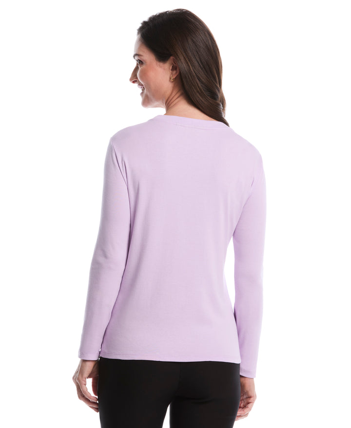 Embellished Neck Top (Orchid Bloom) 