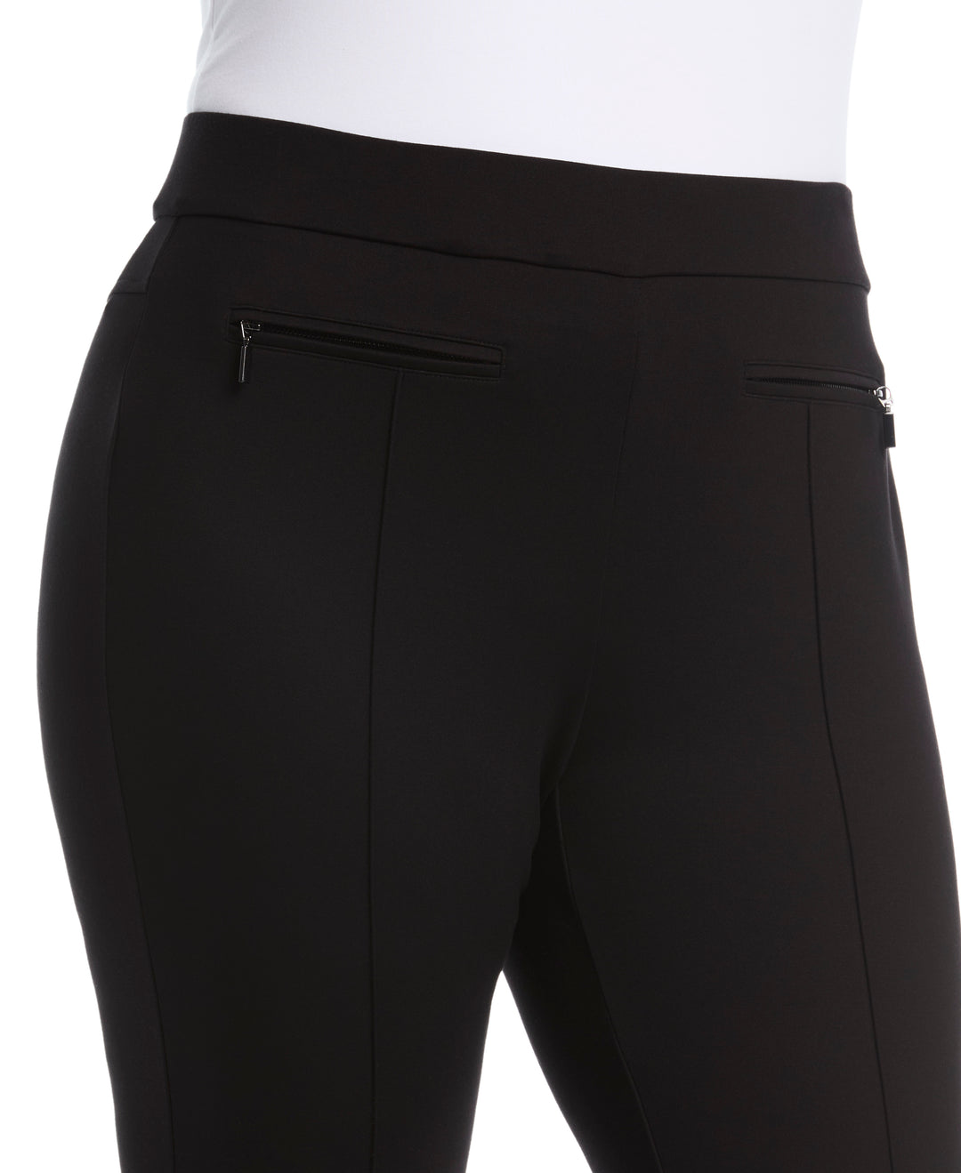 Plus Size Ponte Slim Leg Pant (Black) 