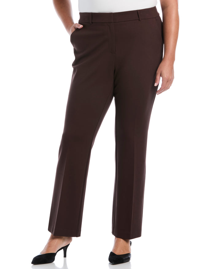 Plus Size Fly Front Bootcut Pant (Java) 