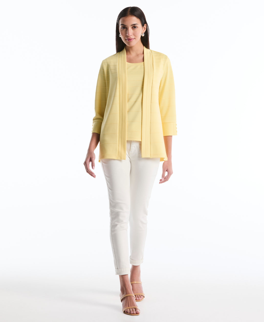 Petite Ottoman Knit Top (Pale Banana) 