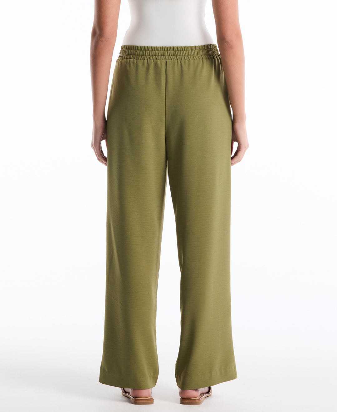 Drawstring Wide Leg Pant (Loden Green) 