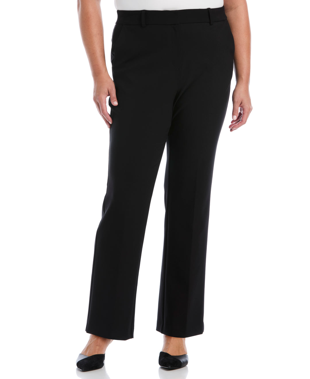 Plus Size Bootcut Pant with Pockets (Black) 