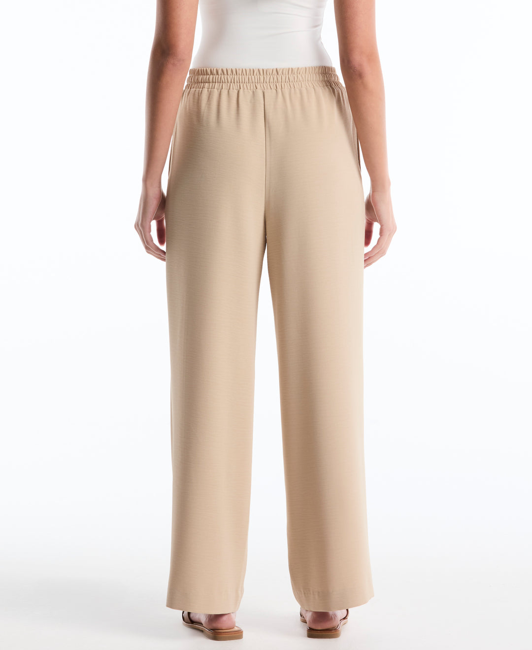Drawstring Wide Leg Pant (Humus) 