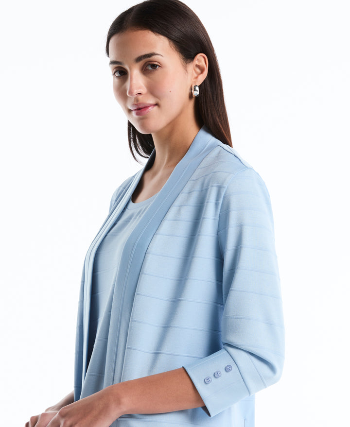Ottoman Knit Cardigan (Cerulean) 
