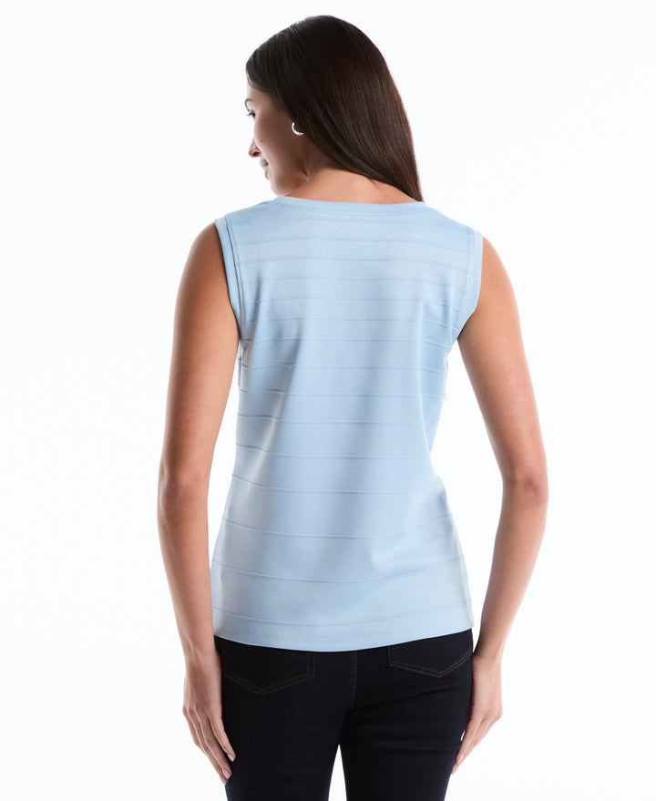 Petite Ottoman Knit Top (Cerulean) 
