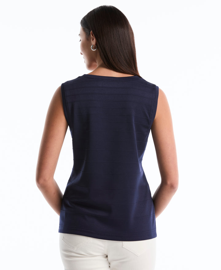 Petite Ottoman Knit Top (Peacoat) 