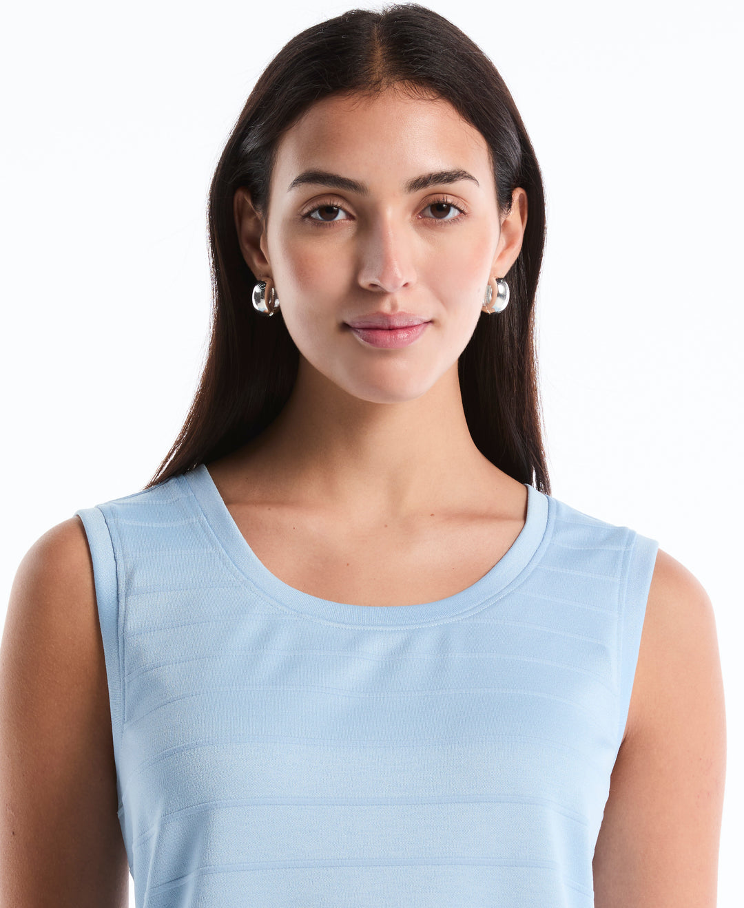 Petite Ottoman Knit Top (Cerulean) 