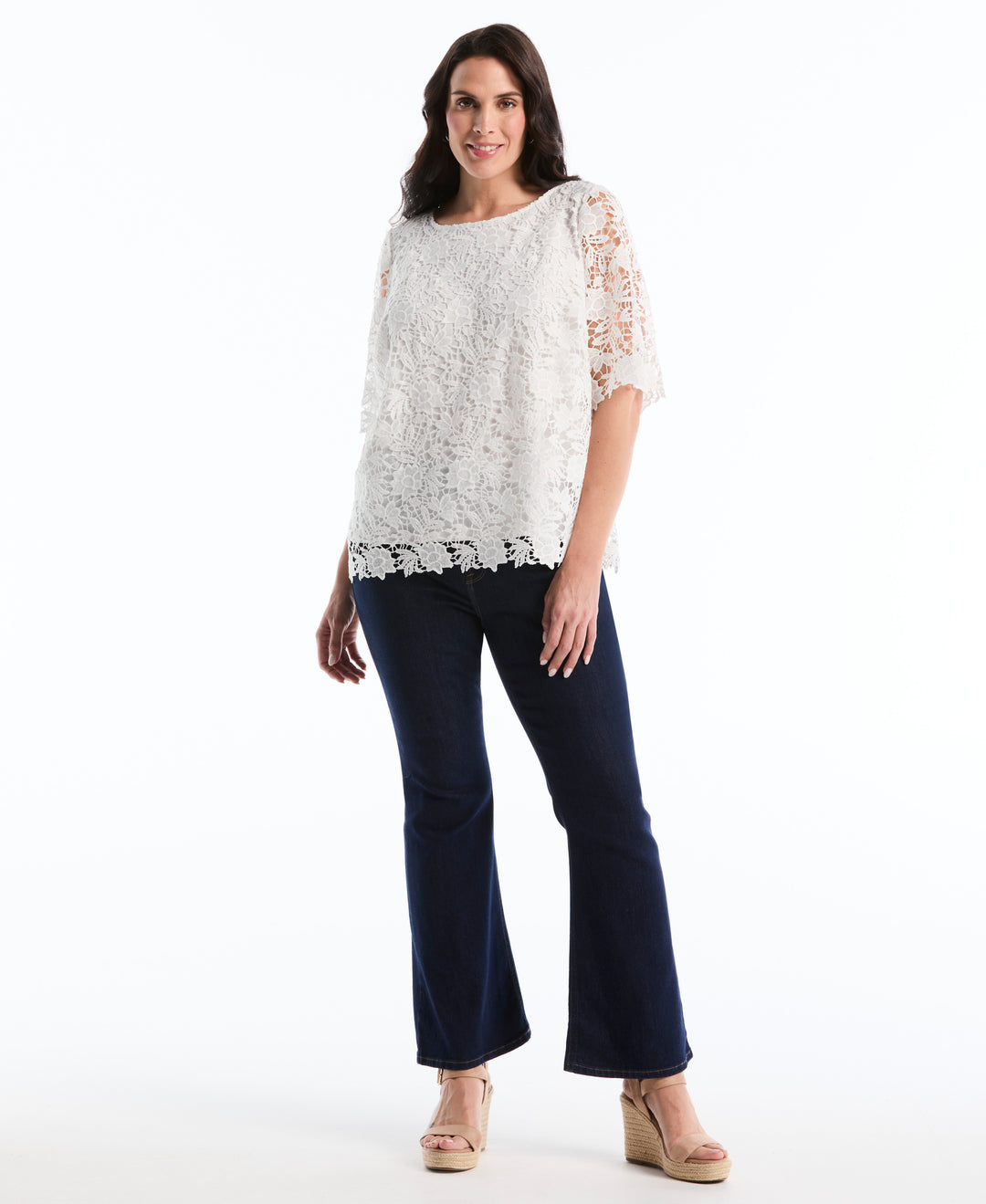 Plus Size Ottoman Knit Cardigan Sweater (Star White) 