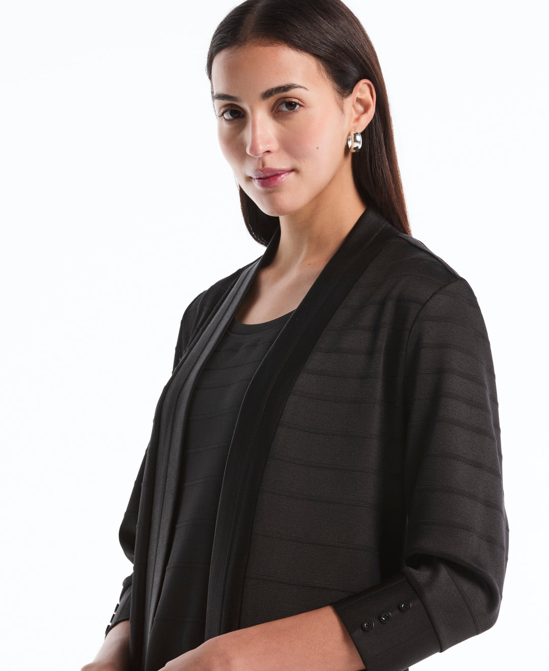 Ottoman Knit Cardigan (Black) 