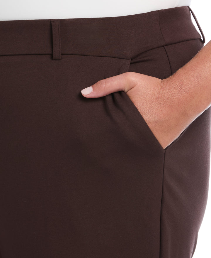 Plus Size Fly Front Bootcut Pant (Java) 