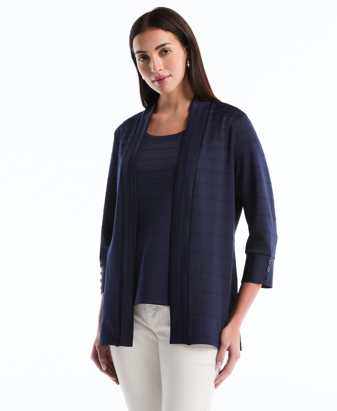 Ottoman Knit Cardigan (Peacoat) 