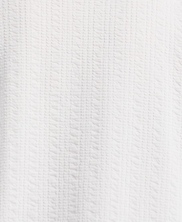 Plus Size Puckered Ruffle Sleeve Top (Star White) 