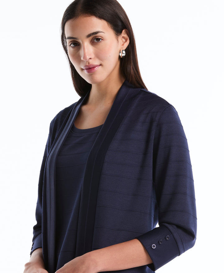 Ottoman Knit Cardigan (Peacoat) 