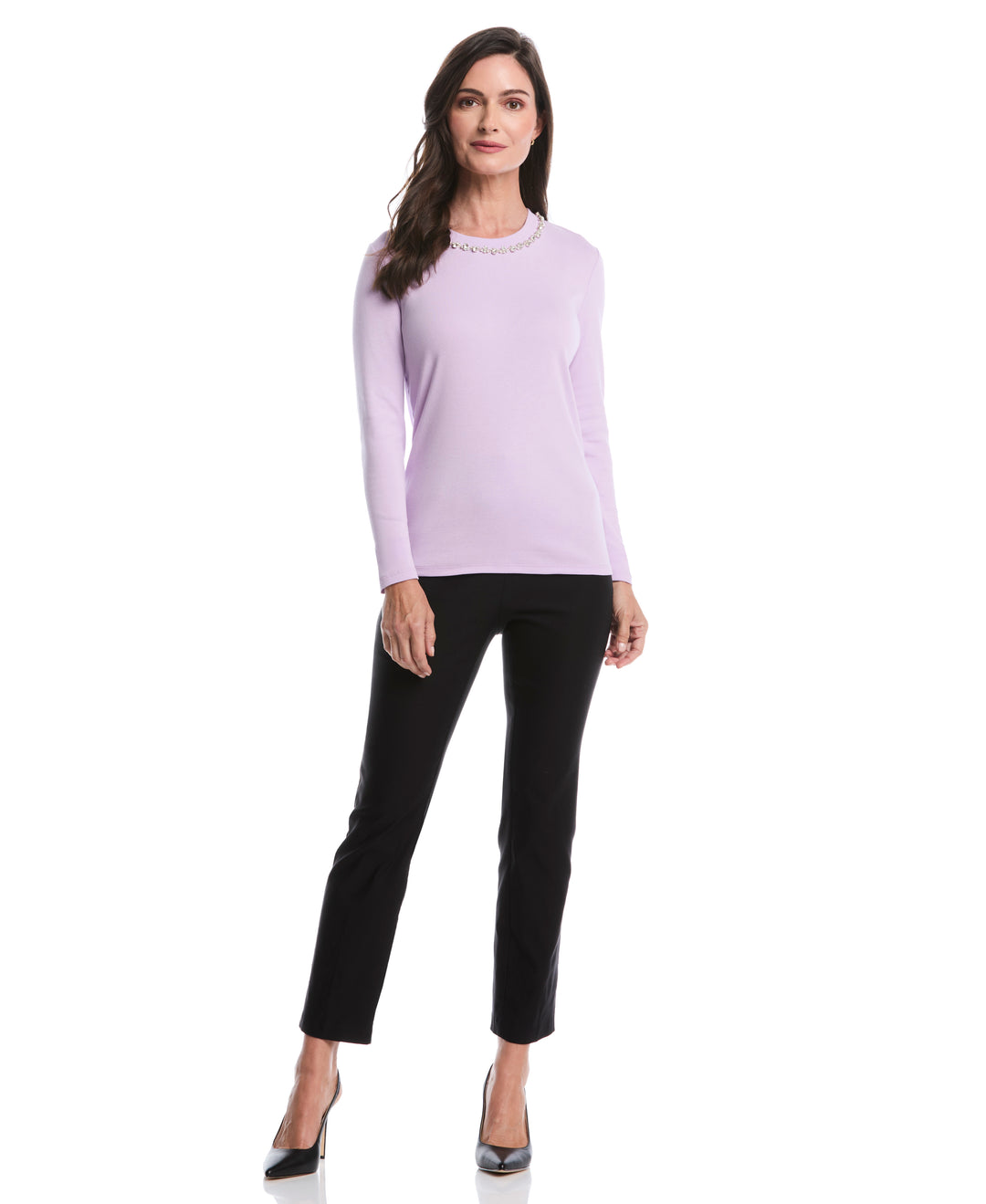 Embellished Neck Top (Orchid Bloom) 