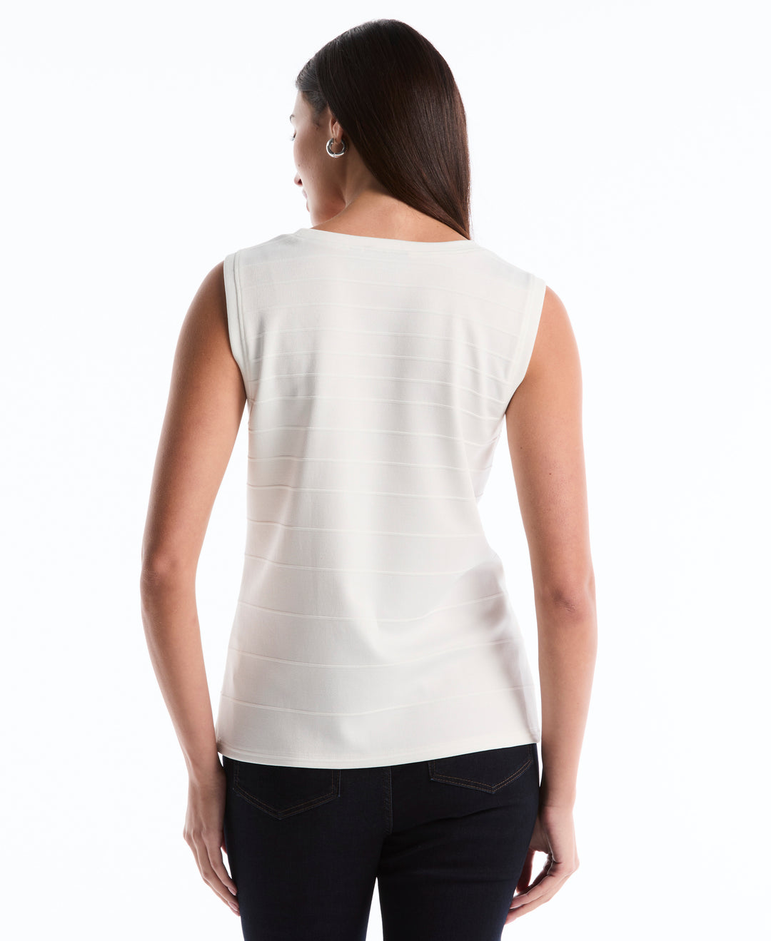 Petite Ottoman Knit Top (Star White) 
